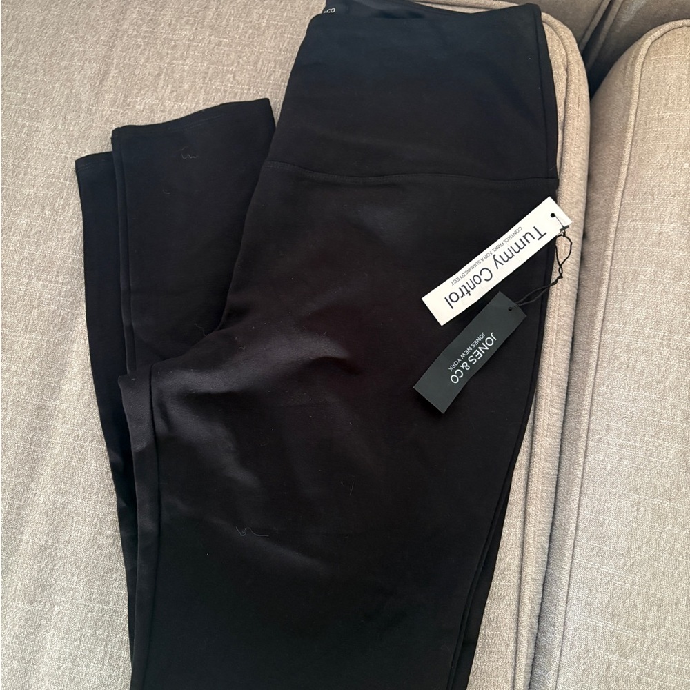 Jones & Co. High-Rise Black Leggings with Tummy Control
